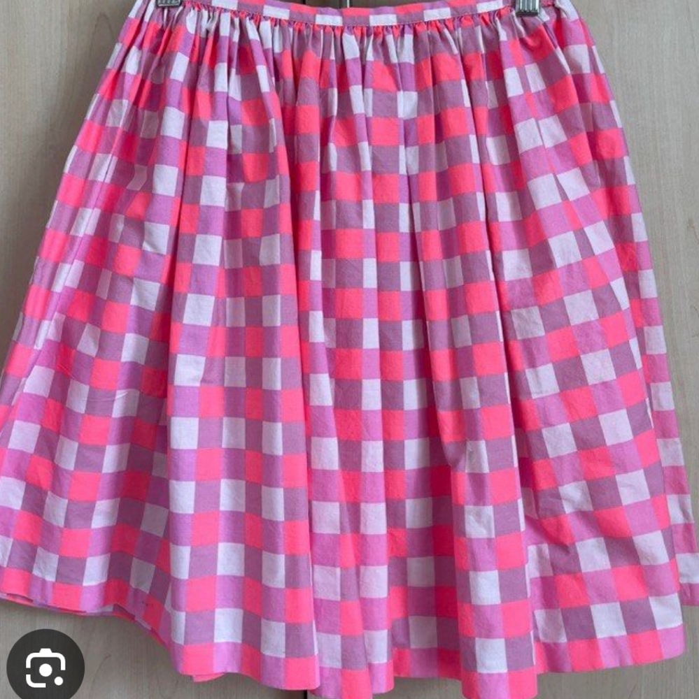 Jacadi Pink and White Smocked Skater Skirt